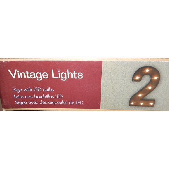 Vintage Lights Marquee Style 12-in Antique Brown LED Indoor Metal Table Lamp #2 - Picture 3 of 3